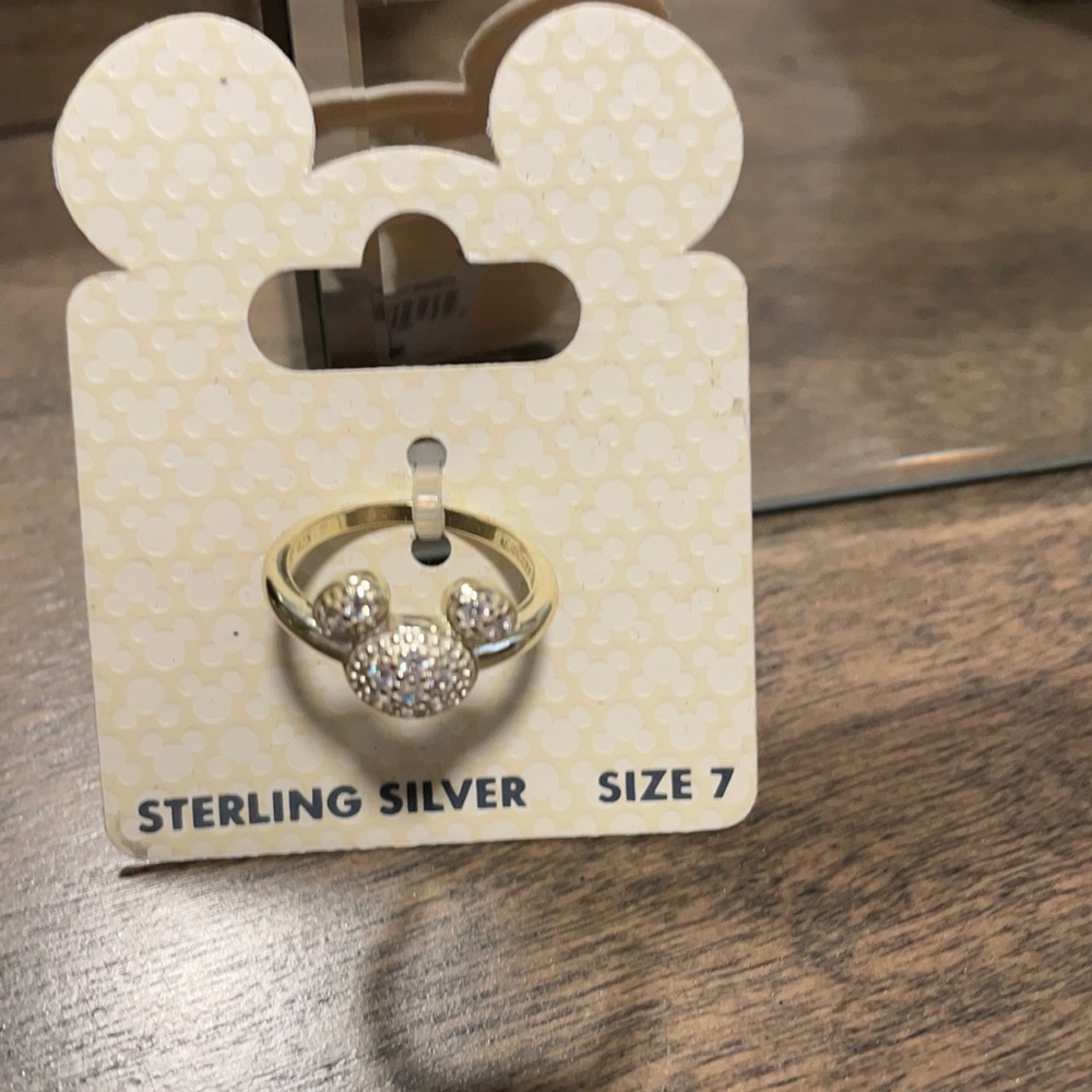 Sterling silver Disney size 7 Mickey head ring